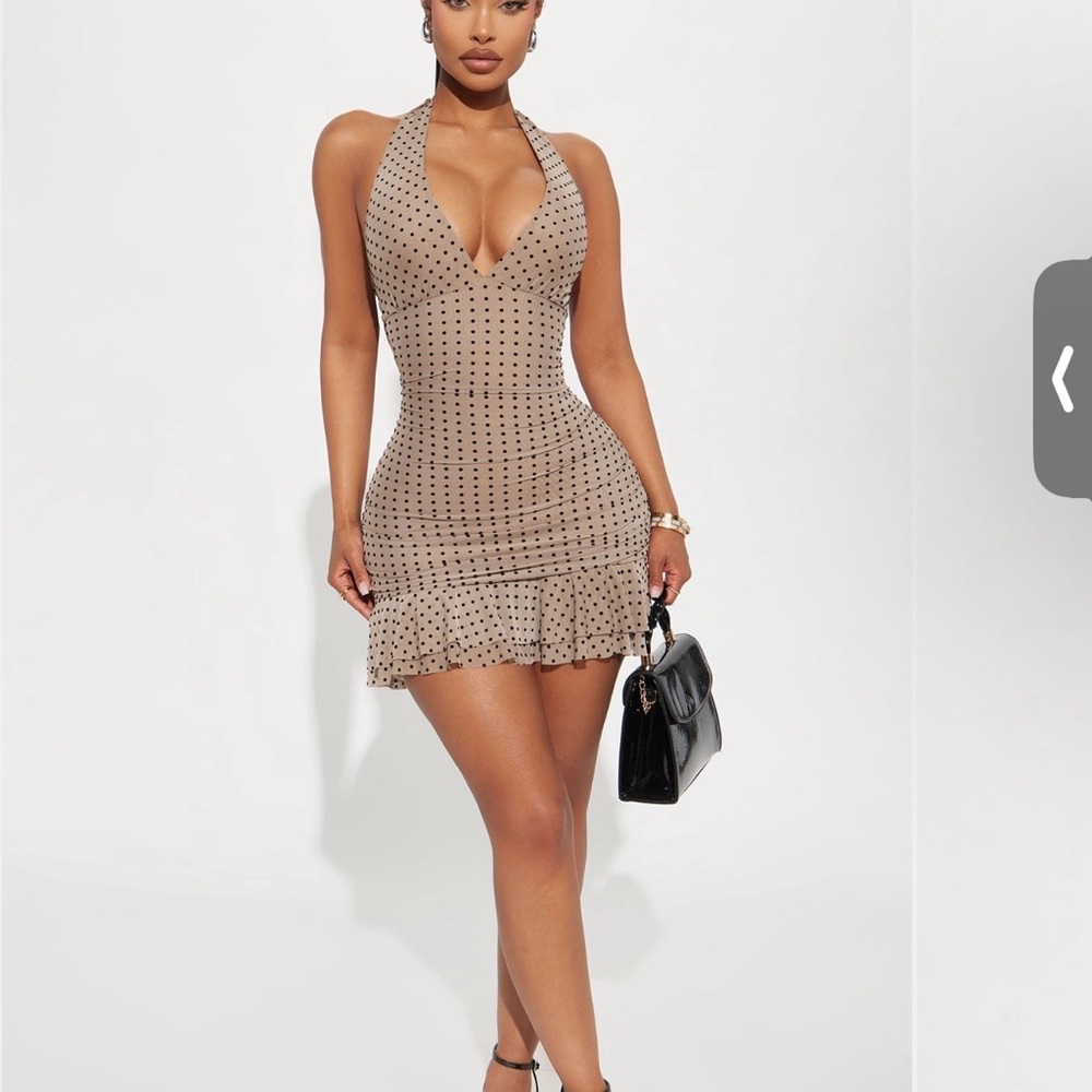 Fashion Nova Tan Mini Dress